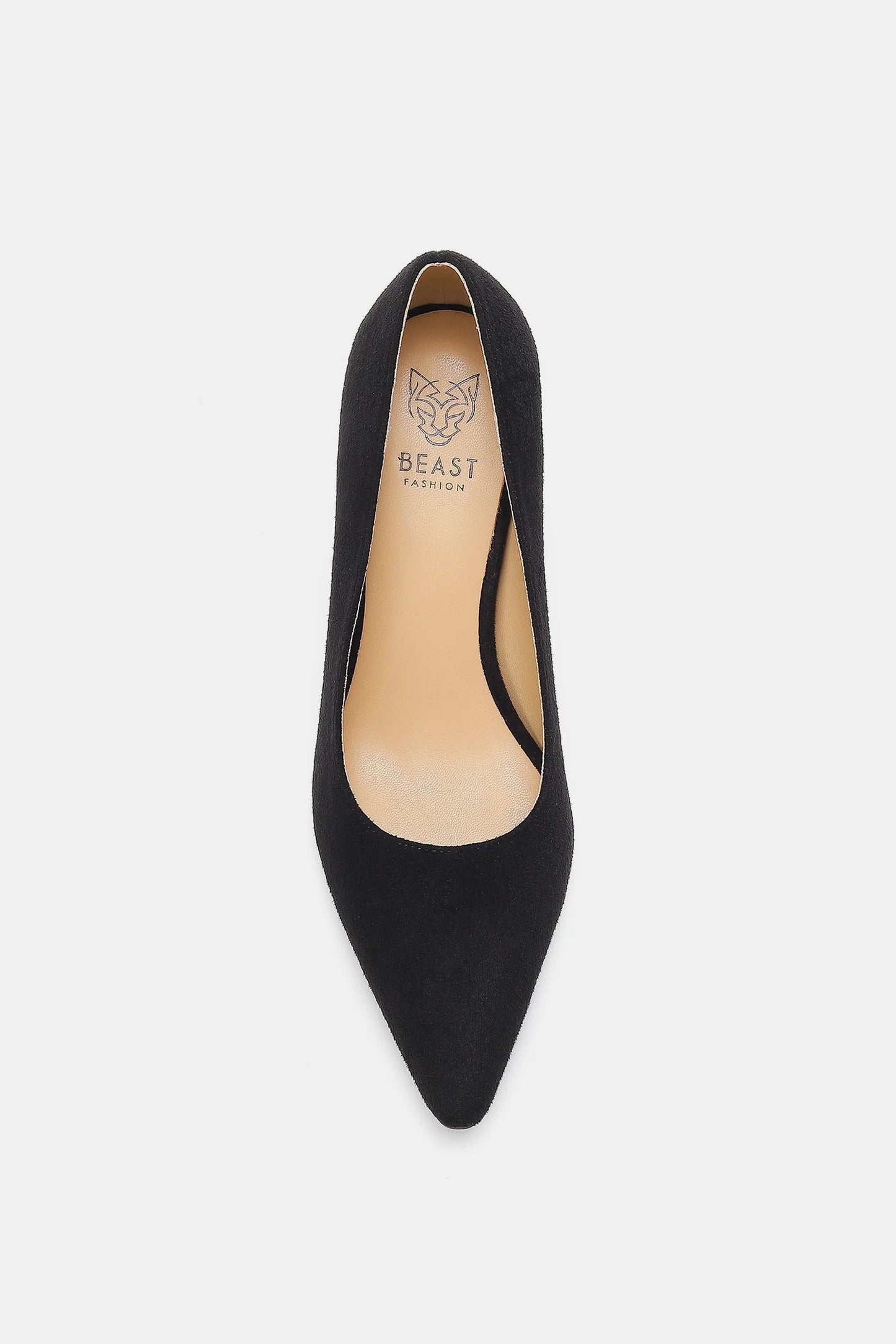 Beast Fashion Faux Suede Point Toe Pumps – Elegant, Timeless Mid Heel Pumps for Every Occasion