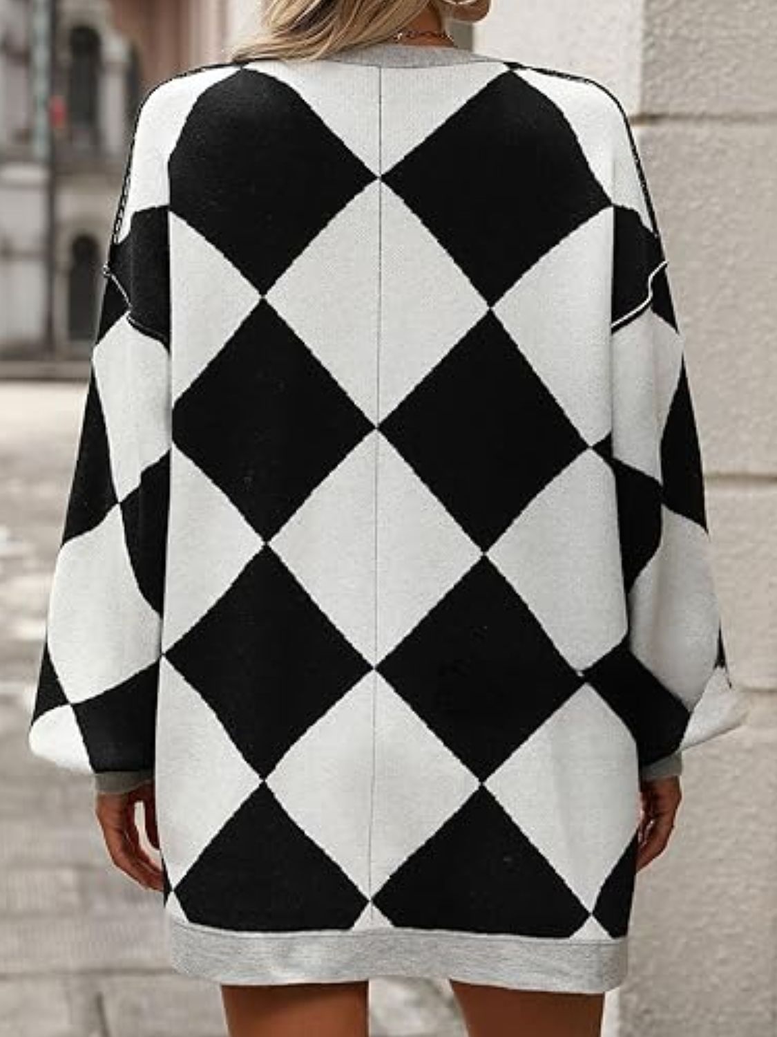 Color Block Button Down Long Sleeve Cardigan – Chic & Versatile Knit Cardigan