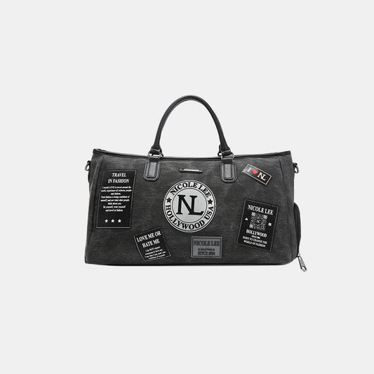 Nicole Lee USA Denim Patch Duffel – Stylish & Versatile Travel Bag